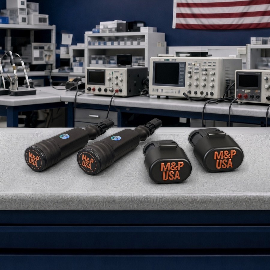 M&P USA Z95 MagneRide bypass kit with 2 shock simulators and 2 ride height simulators on a workbench