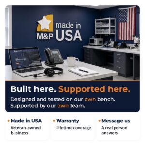 Made and supported in the USA by M&P USA, a certified veteran-owned company
