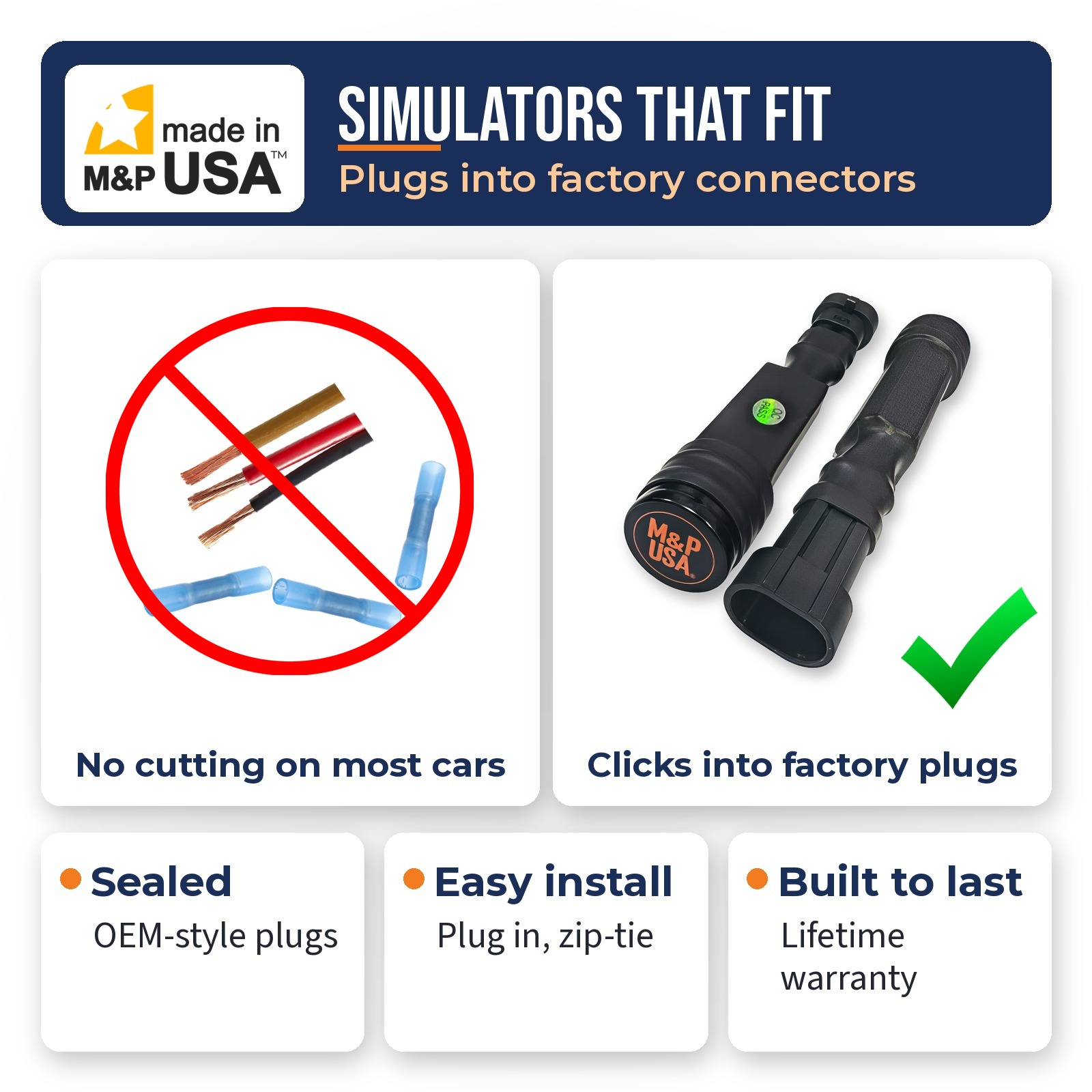 MagneRide strut bypass simulators that plug into the factory connectors on most 1997-2012 GM cars
