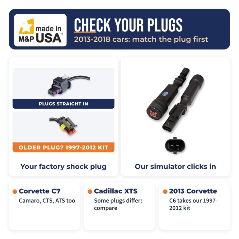 Check your plug before you order: the 2013-2018 Car Kit fits the factory 2-pin shock connector