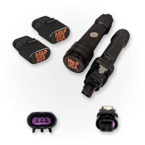 M&P USA Z45 MagneRide delete kit with 2 shock simulators, 2 ride height simulators, and factory connectors
