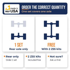 Order one Z55 pigtail adapter set for the rear axle, included free with two Z55 kits