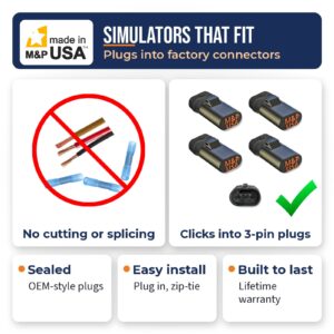Z55 ride height sensor simulators that plug into the factory 3-pin connectors with no cutting or splicing