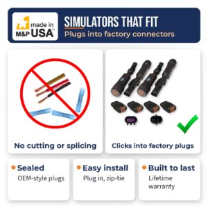 M&P USA Z95 2-axle MagneRide bypass kit simulators that plug into the factory connectors with no cutting