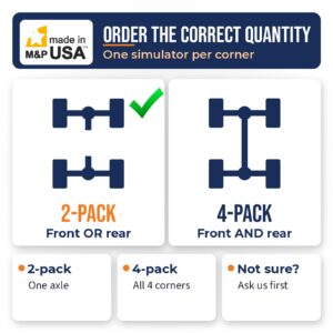 Z95 ride height simulator 2-pack covers one axle; order the 4-pack for both axles
