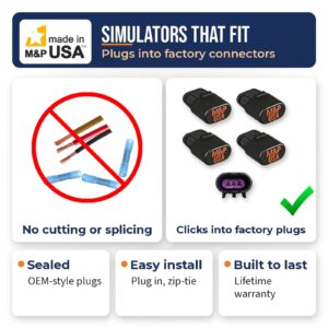 M&P USA Z95 ride height simulator 4-pack that plugs into the factory 3-pin connectors with no cutting